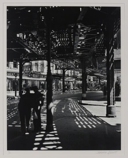Berenice Abbott, ‘The "El," 2nd & 3rd Avenue lines. Bowery and Division’, 1936