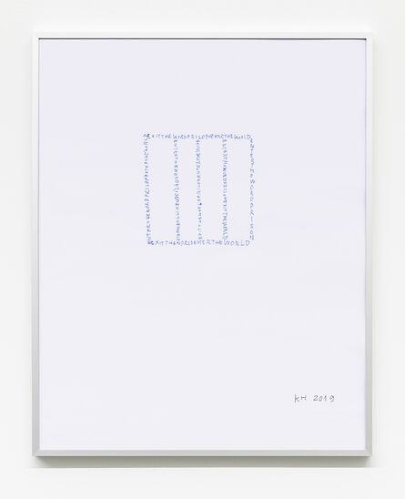 Karl Holmqvist, ‘Untitled (Word Prison)’, 2019