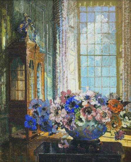 Herbert Davis Richter, ‘Floral arrangement in elegant interior’