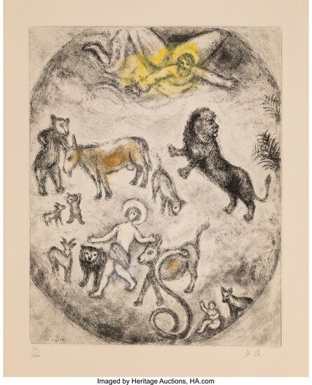 Marc Chagall, ‘Reconciliation of all the creatures, from Bible’, 1958