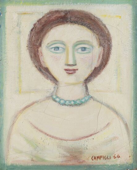 Massimo Campigli, ‘Donna con collana verde’, 1964