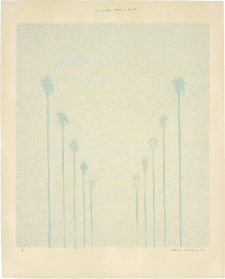 David Hockney, ‘Ten Palm Trees in the Mist’, 1973
