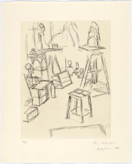 Alberto Giacometti, ‘Sculptures dans l'atelier VI’, 1965-1966