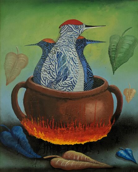Alejandro Colunga, ‘Woodpecker in the Pot’