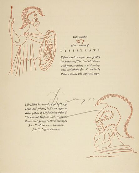 Pablo Picasso, ‘Lysistrata’, 1934
