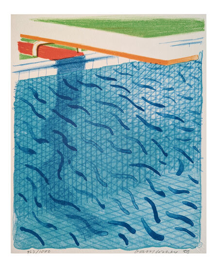 David Hockney, ‘Pool made with Paper and blue Ink for Book (from Paper Pools)’, 1980