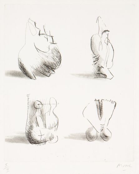 Henry Moore, ‘Four Sculpture Motives’, 1971