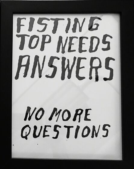 Steve Reinke, ‘Drawing (Fisting top needs answers)’, 2017