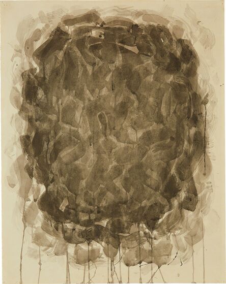 Sam Francis, ‘Untitled (Circle Entre Noir et Blanc)’, 1953-54