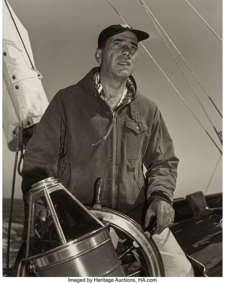 Sid Avery, ‘Humphrey Bogart at the Helm of His 55 Foot Yacht 'Santana'’, 1952
