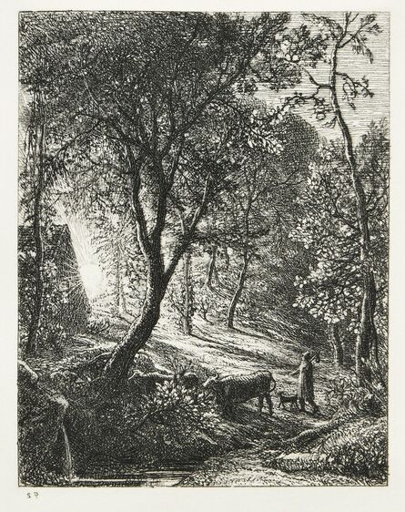 Samuel Palmer, ‘The Herdsman's Cottage’, 1850
