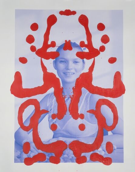 Asher Penn, ‘Kate Moss Rorschach (Red on Blue)’, 2013