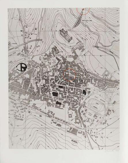 Christo, ‘Pianta di Spoleto/Spoleto's map’, 1972
