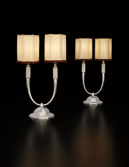 Émile-Jacques Ruhlmann, ‘Pair of rare table lamps’, 1920s