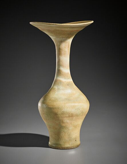 Lucie Rie, ‘Large vase with flaring lip and integral spiral’, 1970s