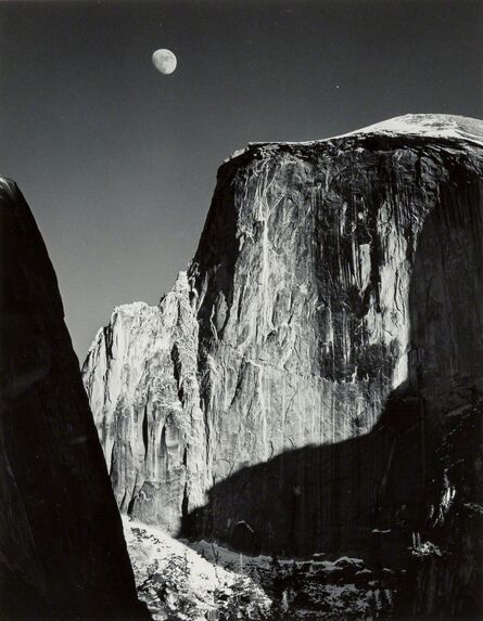 Ansel Adams, ‘Half Dome and Moon, Yosemite National Park, California’, 1960