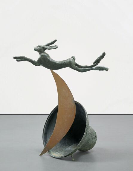 Barry Flanagan, ‘Leaping Hare on Crescent and Bell’, 1983