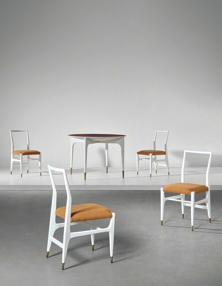 Gio Ponti, ‘Rare dinette table and set of four side chairs’, circa 1950