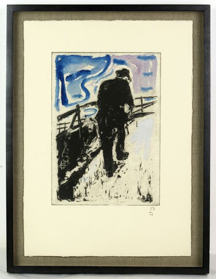 Billy Childish, ‘Man Walking Up a Snowy Slope, 2011’, 2011