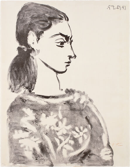 Pablo Picasso, ‘Femme au corsage à fleurs (Woman with Flower Bodice) (Jacqueline Roque)’, 1957
