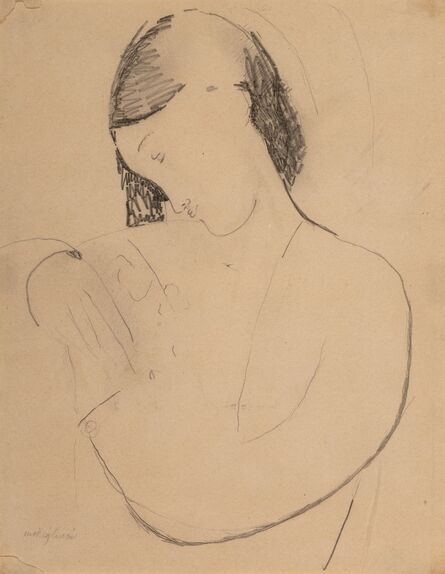 Amedeo Modigliani, ‘Busta di donna con testa di profile’, 1916