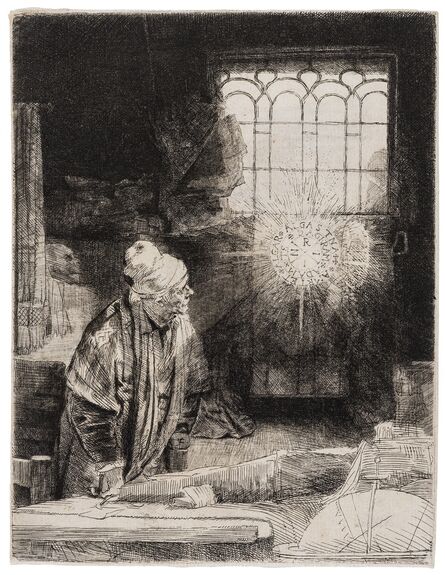 Rembrandt van Rijn, ‘A Scholar in his Study ('Faust')’, 1652