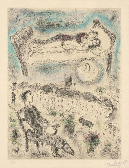 Marc Chagall, ‘CELUI QUI DIT LES CHOSES SANS RIEN DIRE (C. BOOKS 99)’, 1976