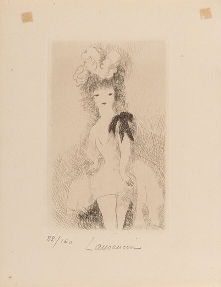 Marie Laurencin, ‘Jeune fille au noeud noir’, 1926