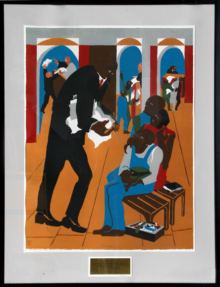 Jacob Lawrence, ‘To The Defense’, 1989
