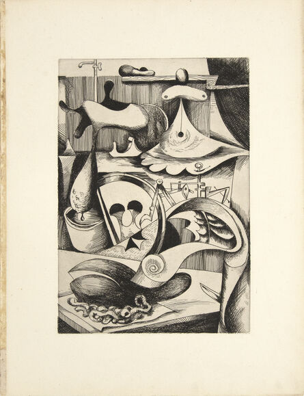Kurt Seligmann, ‘L'Opere (the Patient), Les vagabondages héraldiques’, 1934