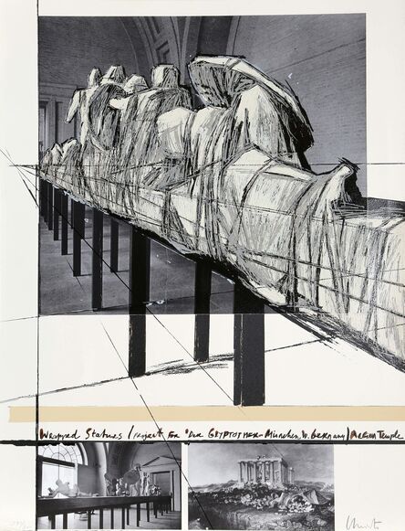 Christo and Jeanne-Claude, ‘Wrapped statues (Project for Die Glyptothek-München, West Germany) Aegina temple’, 1988