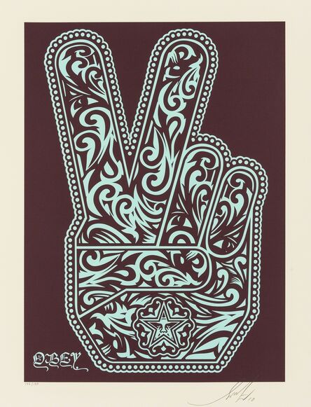 Shepard Fairey, ‘Peace Fingers’, 2010