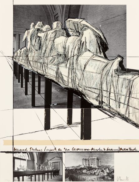 Christo, ‘Aegina Temple - Project for the Munich Glyptotek, from Official Arts Portfolio of the XXIVth Olympiad, Seoul, Korea’, 1988