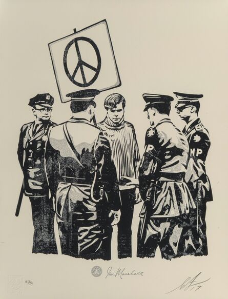 Shepard Fairey, ‘Peaceful Protestor’, 2017