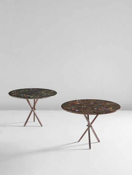Piero Fornasetti, ‘Pair of "Farfalle" side tables’, 1970s