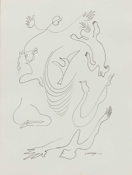 Leopold Survage, ‘Acrobates et cheval’, 1944