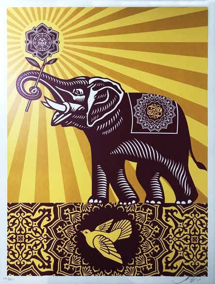 Shepard Fairey, ‘Holiday Peace Elephant’, 2015