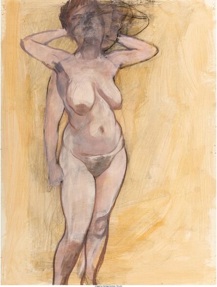 George Grosz, ‘Standing Female Nude in Two Poses’, 1940