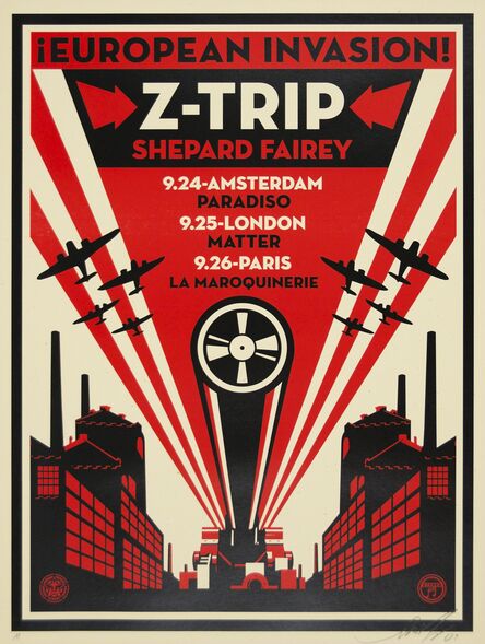 Shepard Fairey, ‘European Invasion Z-Trip’, 2009