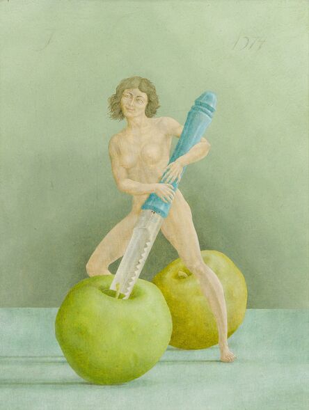 John Wilde, ‘Coring Apples for Baking (#3 from Shirley in the Kitchen Series)’, 1974