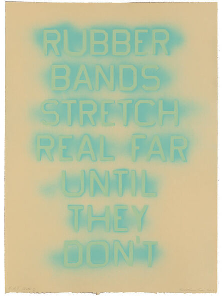 Ed Ruscha, ‘Rubber Bands (State II)’, 2017