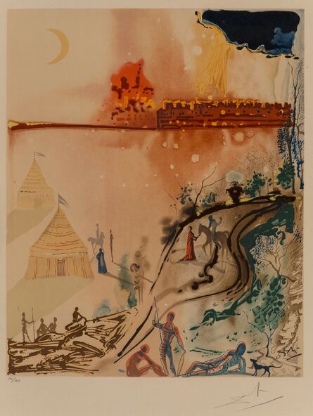 Salvador Dalí, ‘The Crime, The Siege of Jerusalem, and A Miserable Flat, from The Marquis de Sade’, 1969