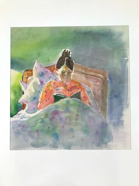 Helen Adams, ‘Woman Reading in Bed’