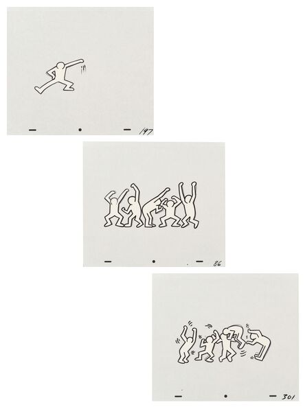 Keith Haring, ‘Sesame Street Break-Dancers, three works’, ca. 1987