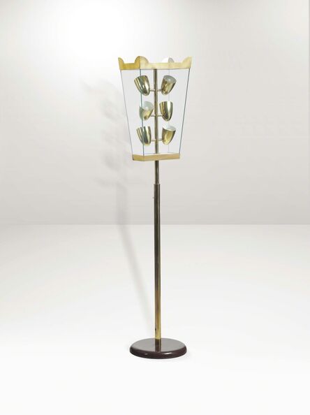 Pietro Chiesa, ‘A floor lamp with a structure in brass and lacquered brass’, 1940 ca.