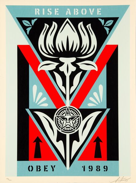Shepard Fairey, ‘Obey Deco Flower (Black)’, 2019