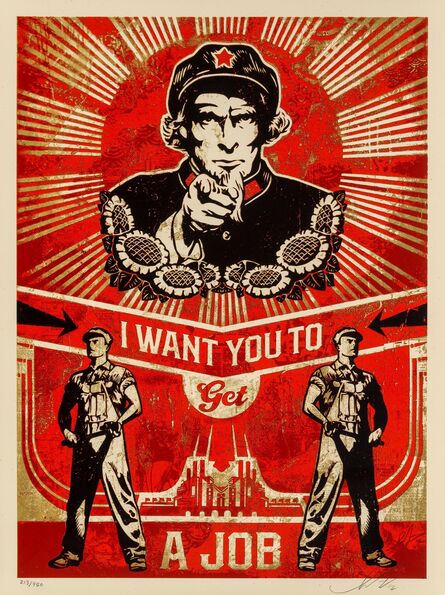 Shepard Fairey, ‘I Want You to Get a Job, from Americana’, 2012
