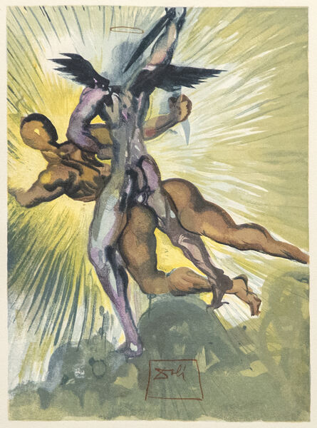 Salvador Dalí, ‘Und sieh, zween Engel kamen niedersteigend Mit Feuerschwertern in der rechten Hand’, 1974
