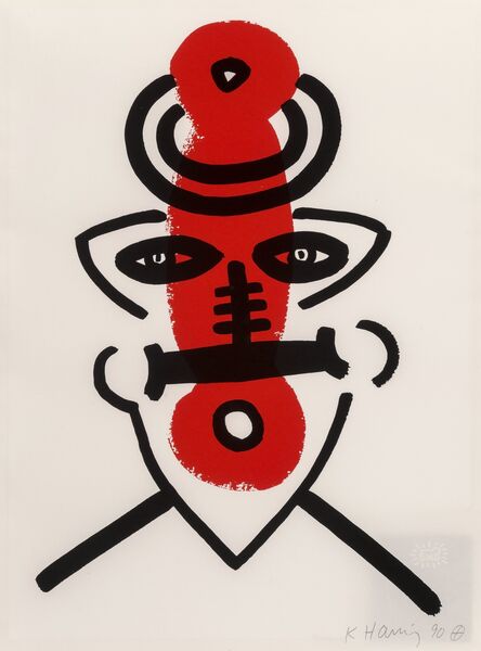 Keith Haring, ‘No. 9, from The Story of Red and Blue’, 1989-90
