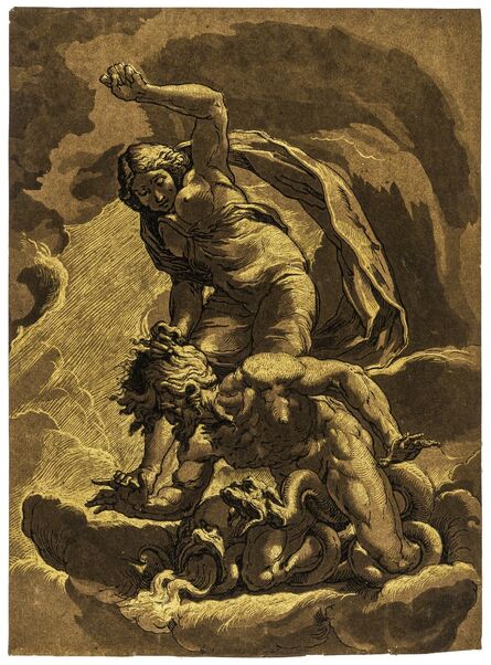 Johann Gottlieb Prestel, ‘Truth Triumphing over Envy, after Jacopo Ligozzi’, circa 1784